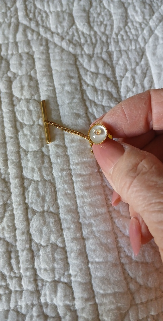 Gold Vintage Mustard Seed Tie Tack